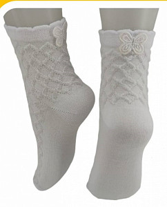 Белые носки с аксессуаром для девочки BELINO